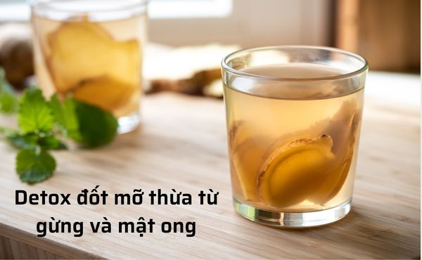 Detox đốt mỡ thừa từ gừng và mật ong